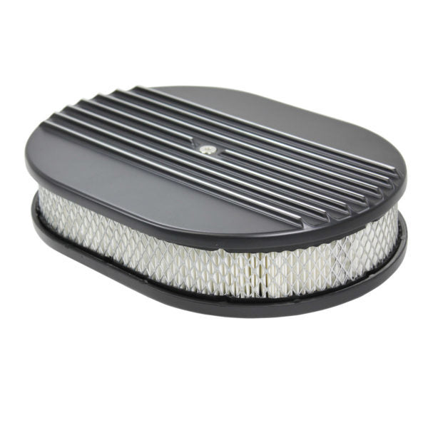 Specialty Products chrome - Archived 6490BK Air Cleaner Kit  12in X 2in Oval Half Finned Top Specialty Products chrome - Archived 6490BK