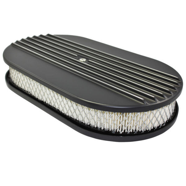 Specialty Products chrome - Archived 6491BK Air Cleaner Kit  15in X 2in Oval Half Finned Top Specialty Products chrome - Archived 6491BK