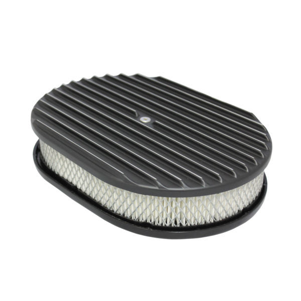Specialty Products chrome - Archived 6498BK Air Cleaner Kit  12in X 2in Oval Full Finned Top Specialty Products chrome - Archived 6498BK