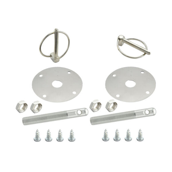 Specialty Products chrome - Archived 7716 Hood Pin Kit Flip-Over Clips 1/2in Dia. Silver Specialty Products chrome - Archived 7716
