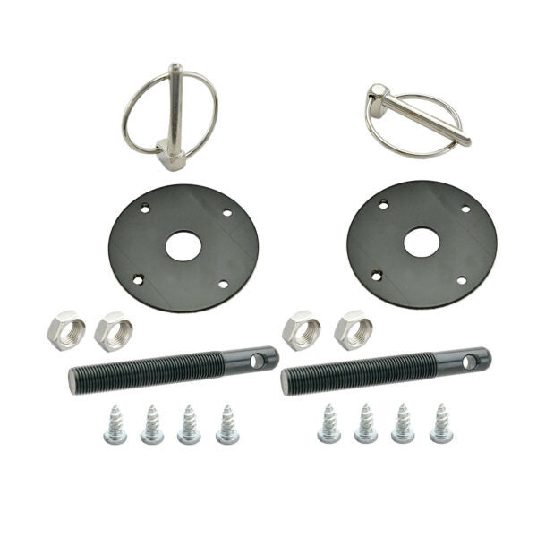 Specialty Products chrome - Archived 7716BK Hood Pin Kit Flip-Over Clips 1/2in Dia. Black Specialty Products chrome - Archived 7716BK