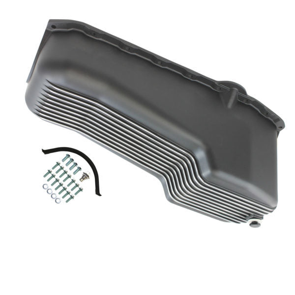 Specialty Products chrome - Archived 8442BK Oil Pan  1958-79 SB Chev y 262-400 Finned Black Specialty Products chrome - Archived 8442BK
