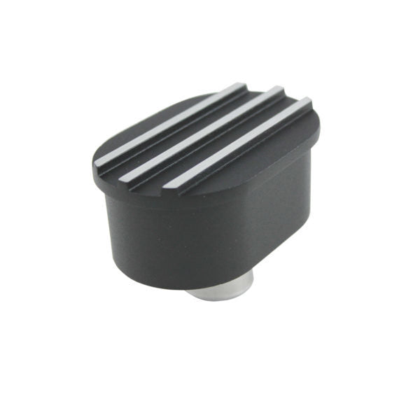 Specialty Products chrome - Archived 8486BK Breather Cap  Push-In Ov al Finned Black Alum Specialty Products chrome - Archived 8486BK