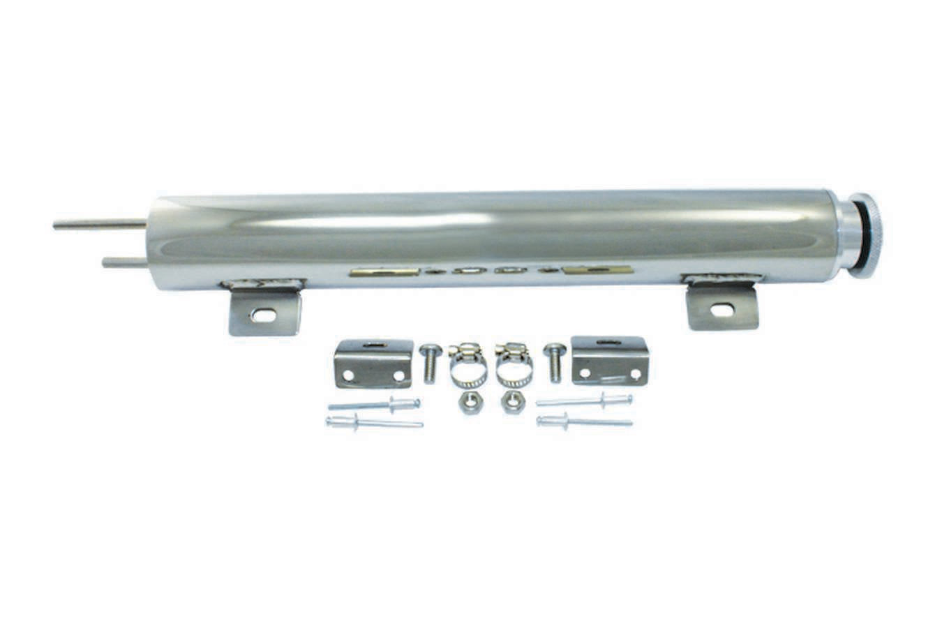 Specialty Products chrome - Archived 9974 Overflow Tank  Radiator 2in x 15in with Hardware Specialty Products chrome - Archived 9974