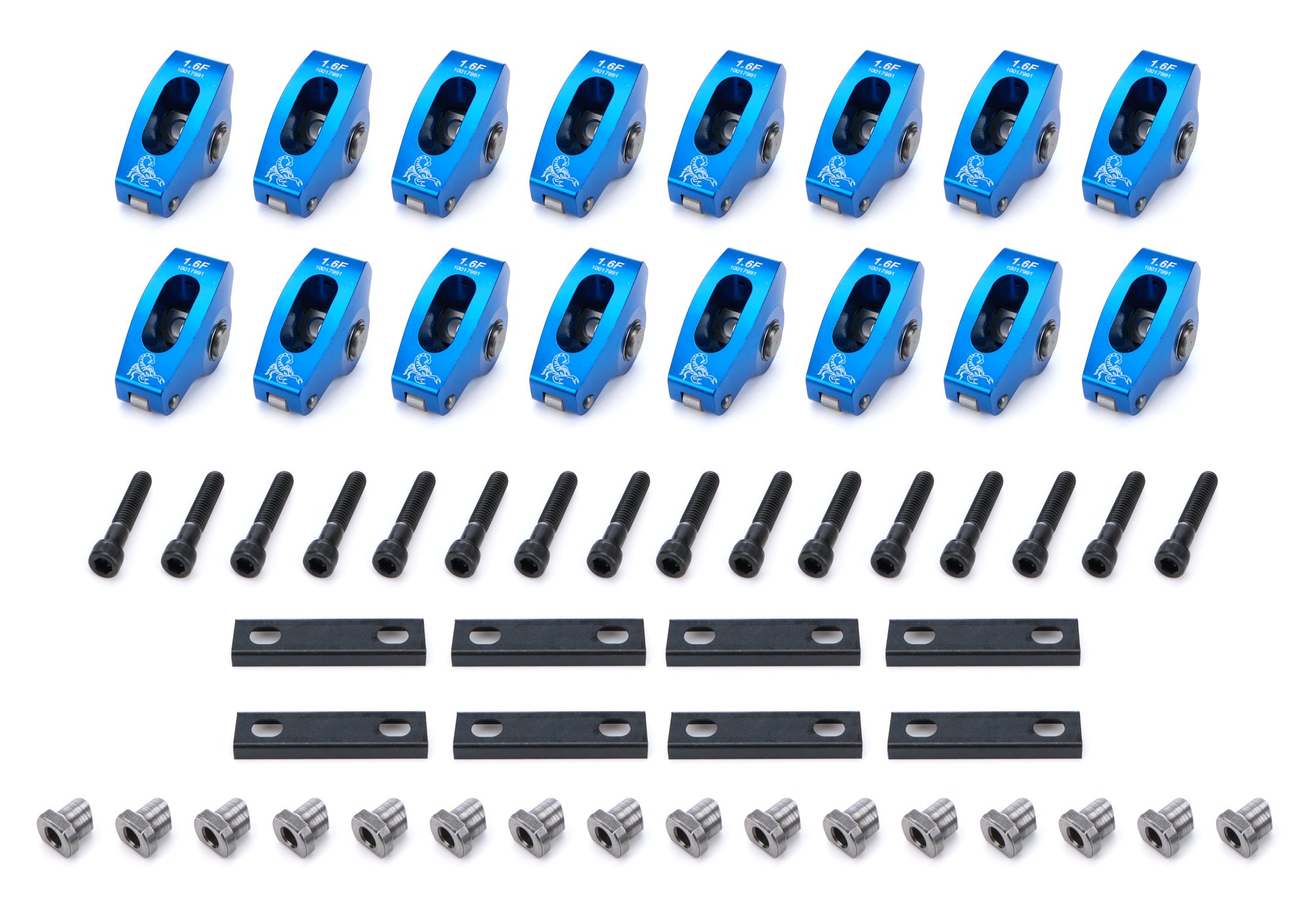 Scorpion Performance 1021 SBF Roller Rocker Arms 1.6 Ratio Pedestal Mount Scorpion Performance 1021