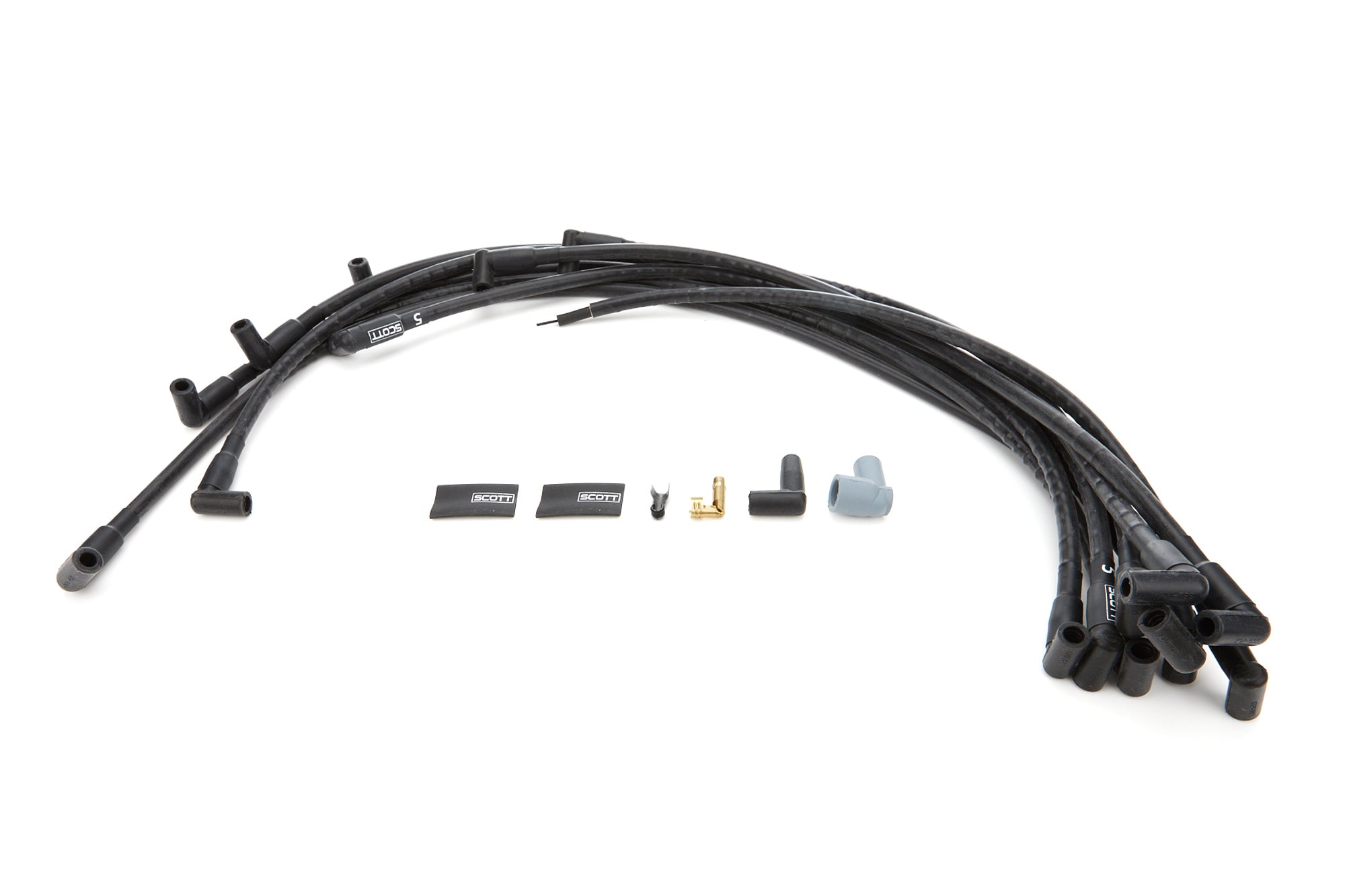 scott performance wire CH-516-1 BBC Spark Plug Wire Set 90-Degree - Black scott performance wire CH-516-1