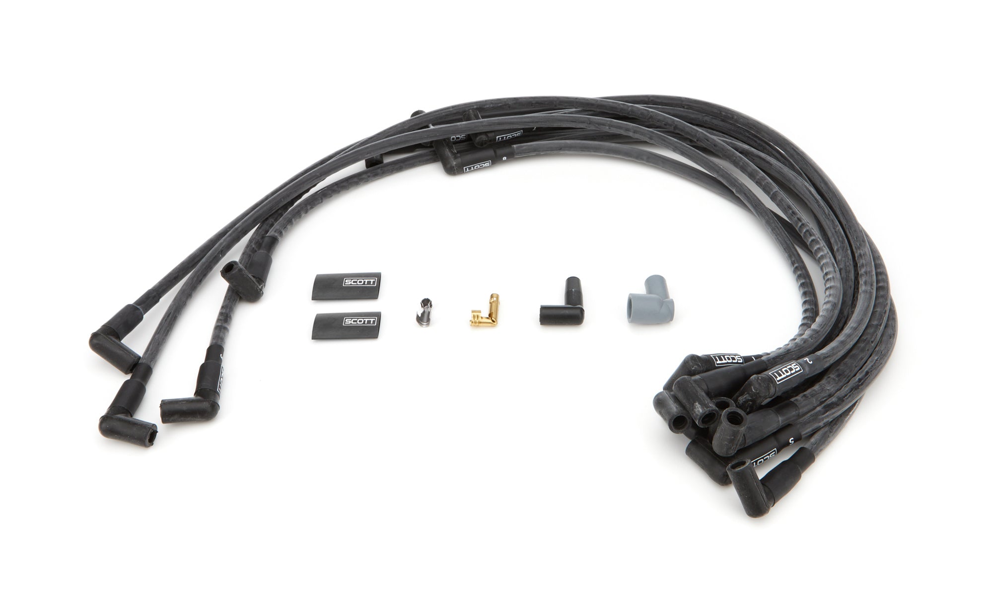 scott performance wire CH-604-1 SBC Spark Plug Wire Set Black 604 Crate Engine scott performance wire CH-604-1
