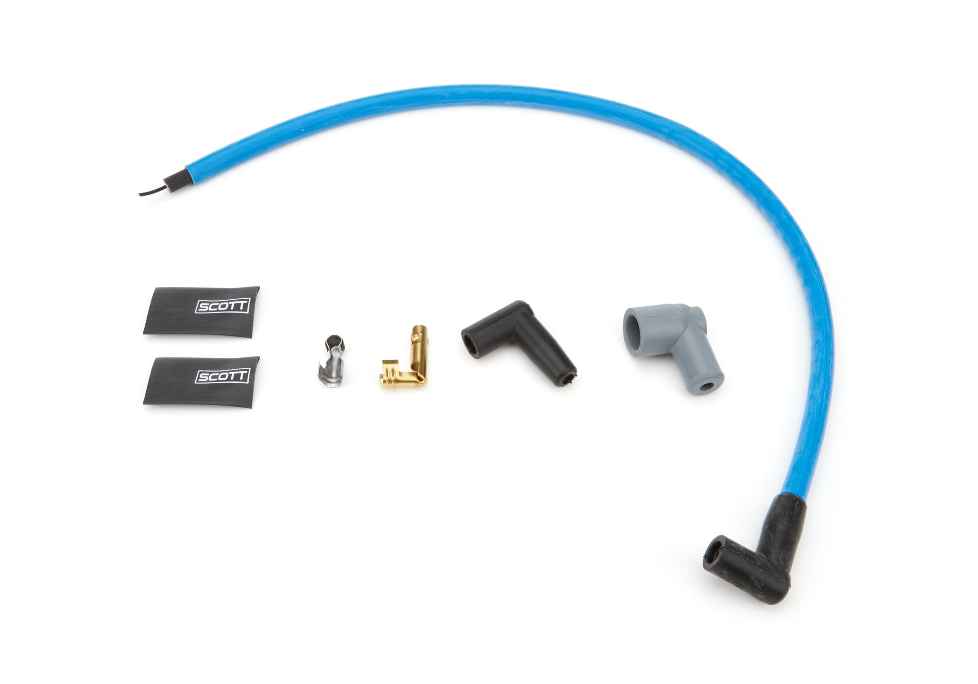 scott performance wire CH-604-4 SBC Spark Plug Wire Set Blue 604 Crate Engine scott performance wire CH-604-4