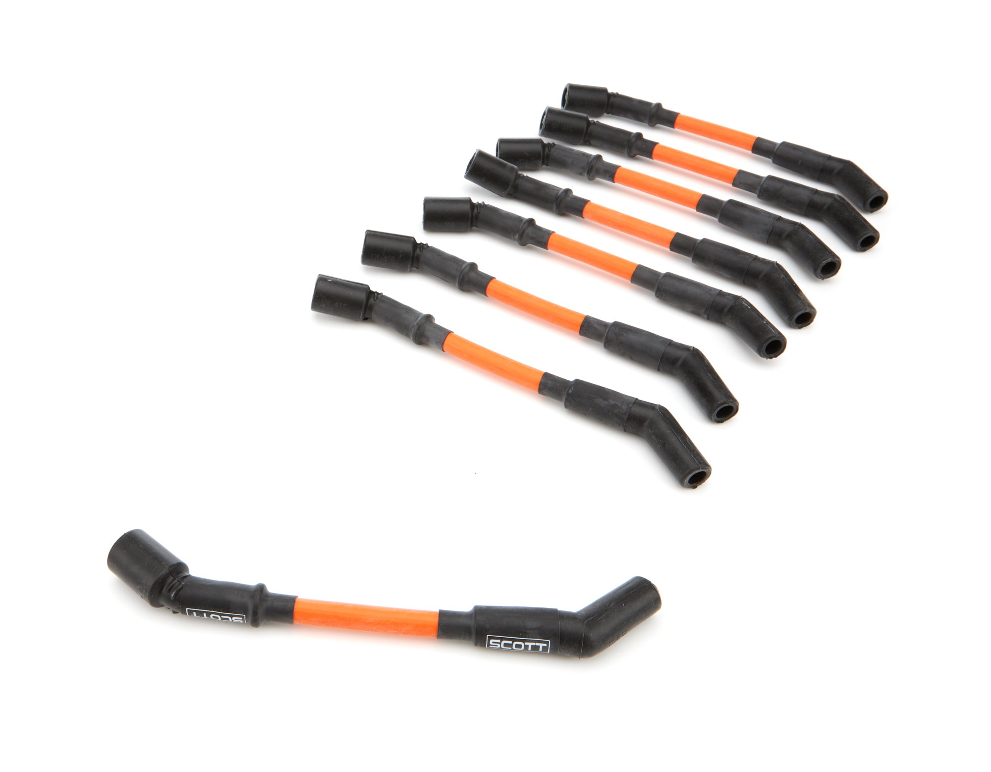 scott performance wire CH-LS-S-5 GM LS Spark Plug Wire Set 45-Degree - Orange scott performance wire CH-LS-S-5