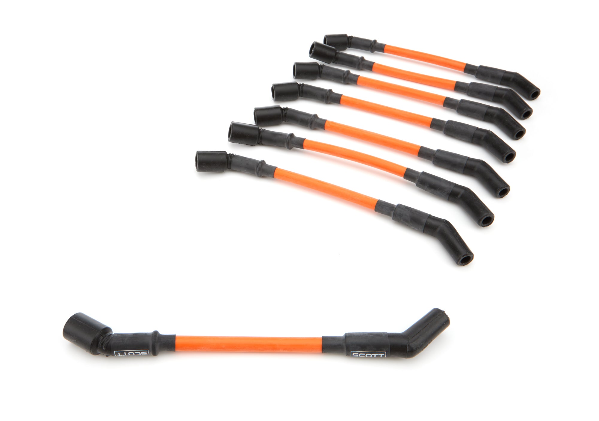 scott performance wire CH-LS-T-5 GM LS Truck  Spark Plug Wire Set 45-Deg - Orange scott performance wire CH-LS-T-5