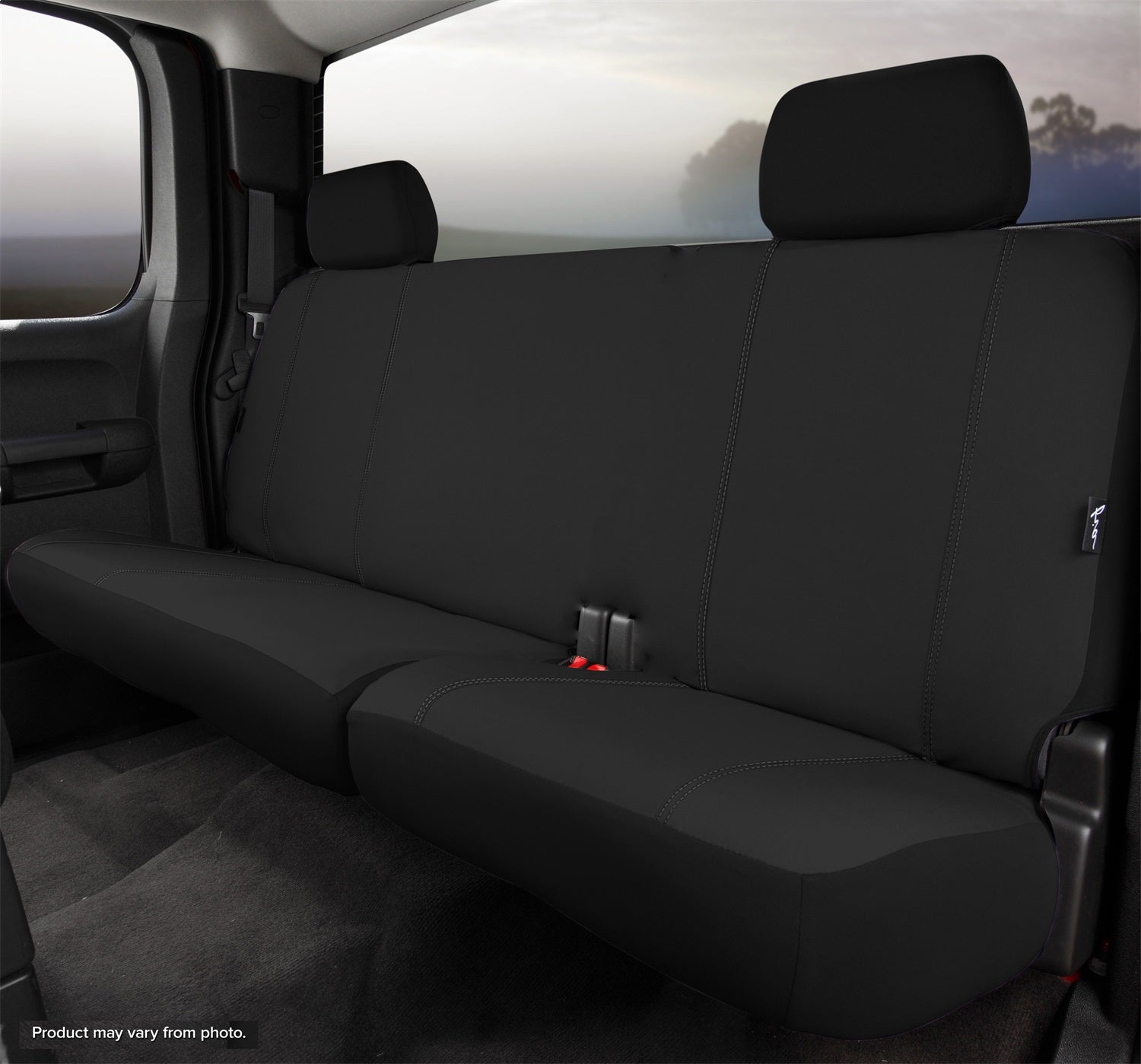 FIA SP85-2 BLACK Seat Protector™ Custom Seat Cover; Rear; Split Seat; 40/60; Black; FIA SP85-2 BLACK