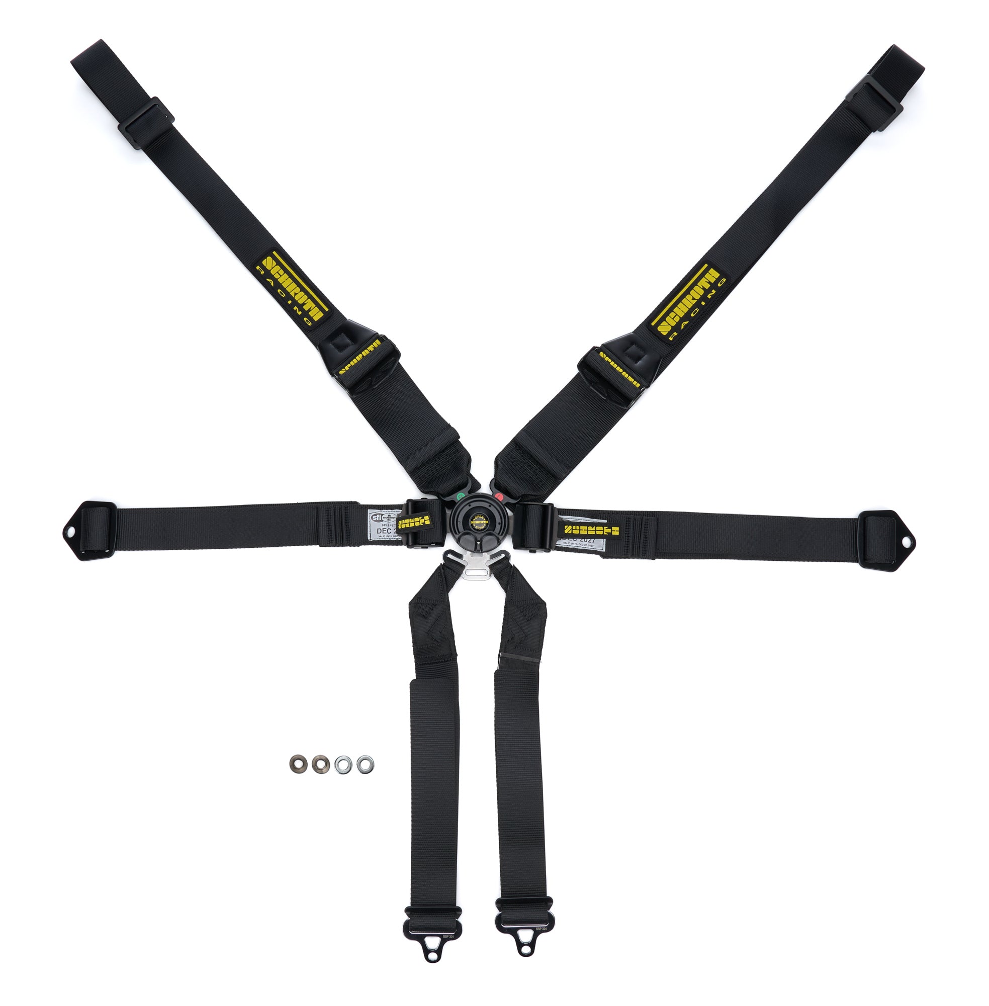 Schroth Racing SR91543-6 Harness 6pt Profi II SFI Hans Black Schroth Racing SR91543-6