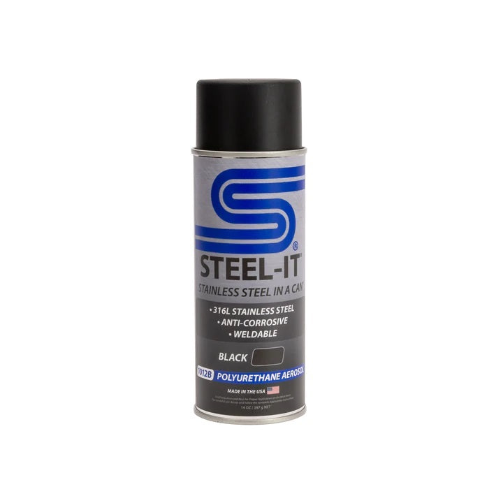 STEEL-IT FGAE1012D Black Polyurethane 12oz Spray Can STEEL-IT FGAE1012D