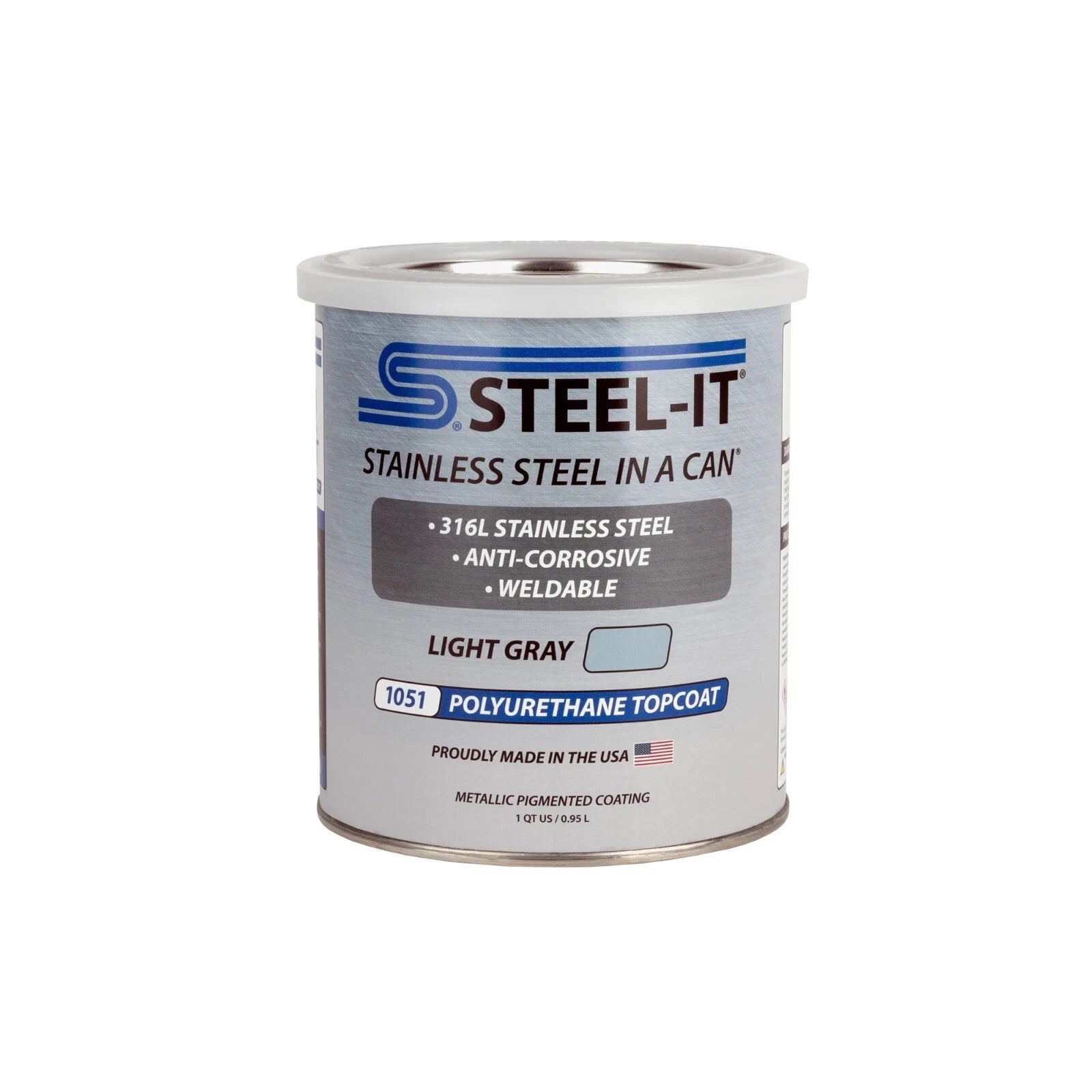 STEEL-IT FGPA1051Q Light Gray Polyurethane 1 QT Can STEEL-IT FGPA1051Q