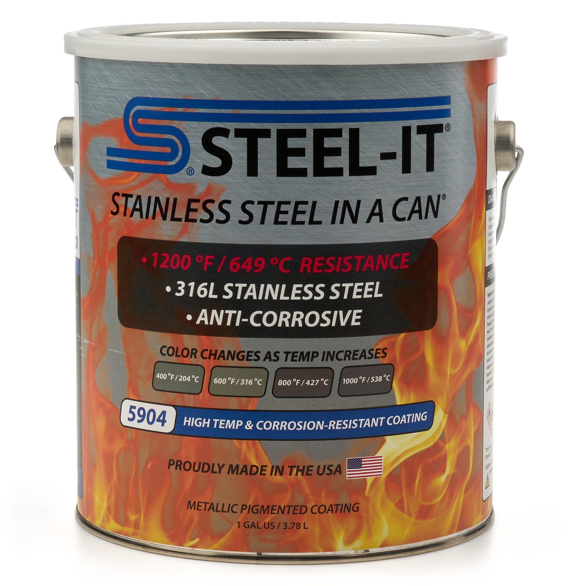 STEEL-IT FGPA5904G High Temp/Anti-Corrosion 1 Gallon STEEL-IT FGPA5904G