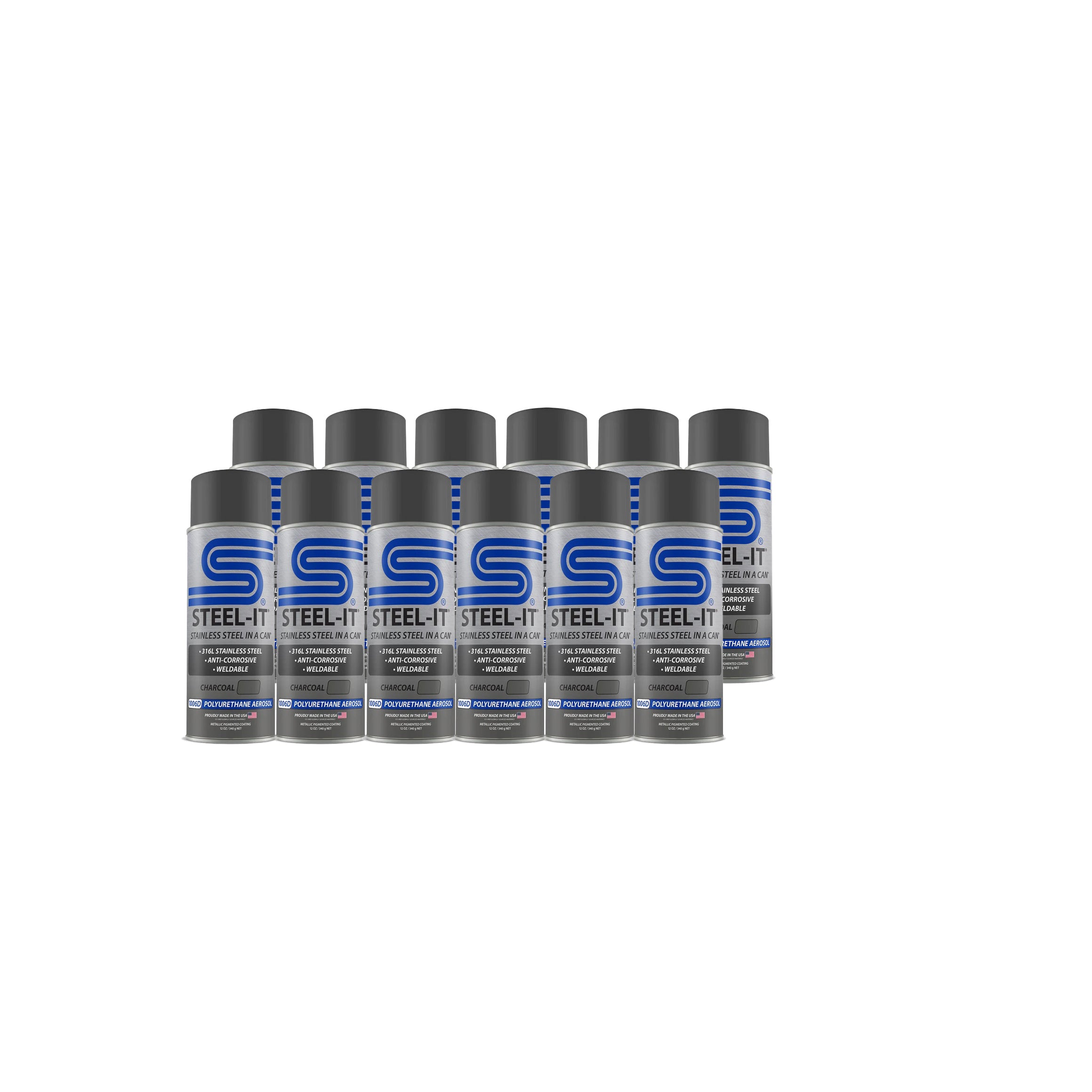 STEEL-IT CASE1006D Charcoal Polyurethane Case 12 X 12OZ Cans STEEL-IT CASE1006D