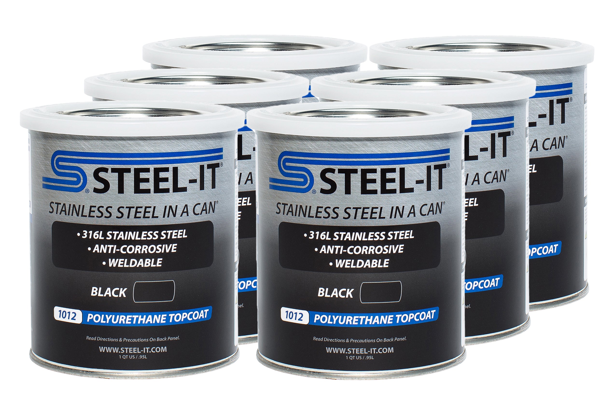 STEEL-IT CASE1012Q Black Polyurethane Case 6 x 1 Quart STEEL-IT CASE1012Q
