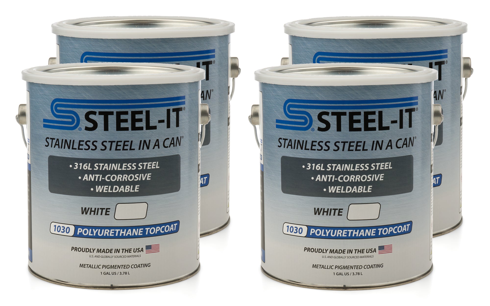 STEEL-IT CASE1030G White Polyurethane Case 4 X 1 Gallon STEEL-IT CASE1030G