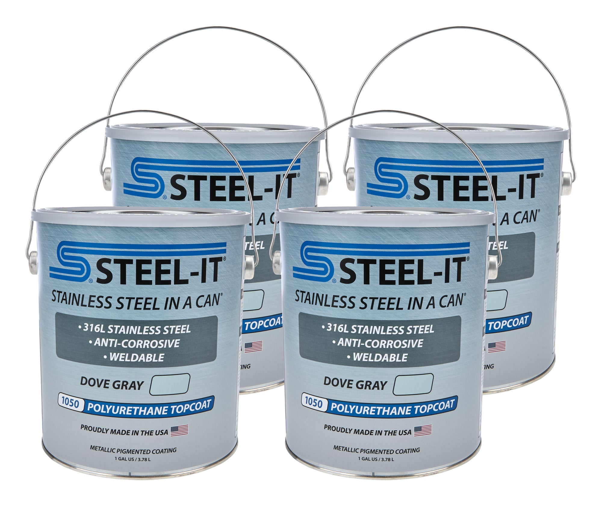 STEEL-IT CASE1050G Dove Gray Polyurethane Case 4 x 1 Gallon STEEL-IT CASE1050G