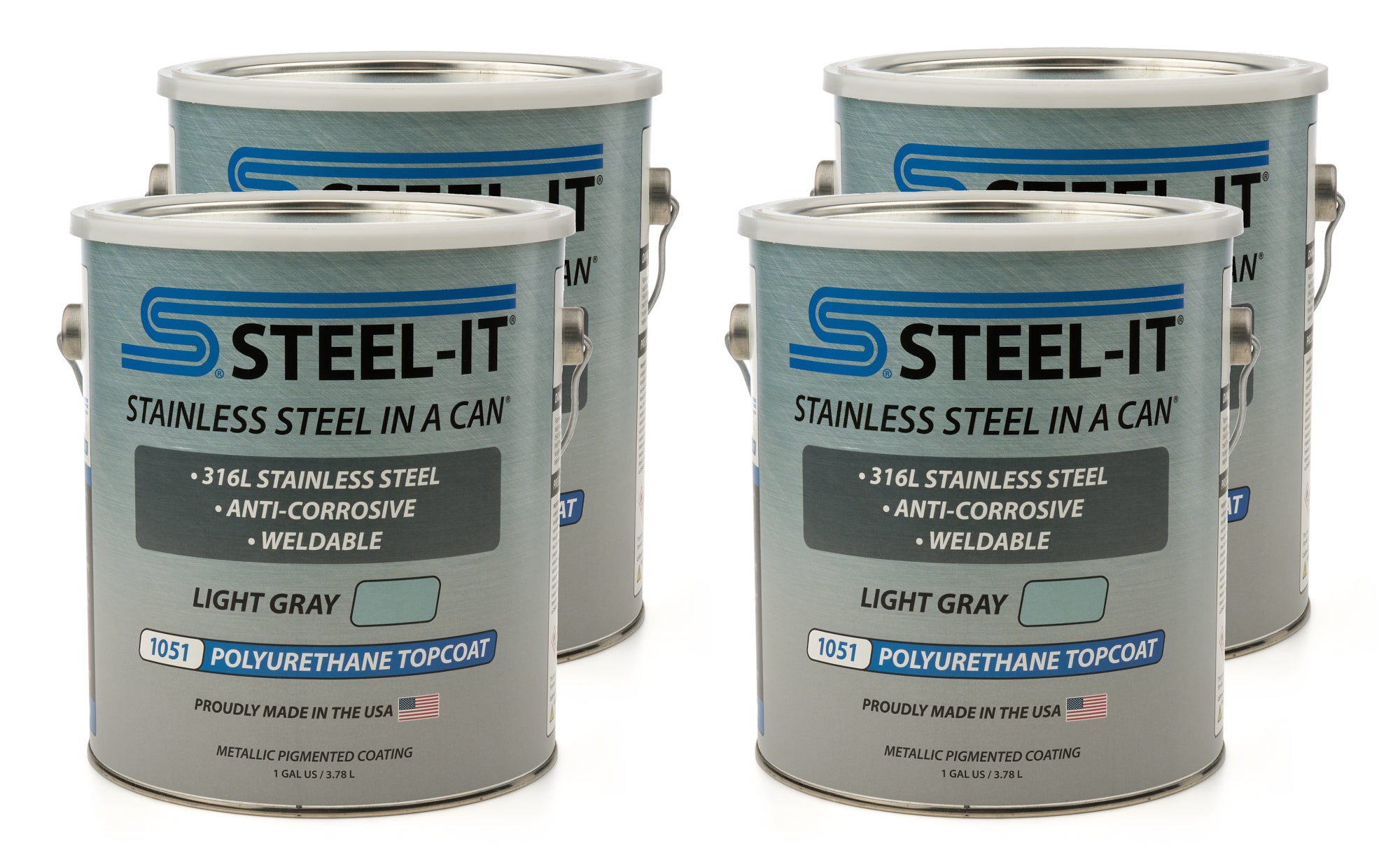 STEEL-IT CASE1051G Light Gray Polyurethane Case 4 X 1 Gallon STEEL-IT CASE1051G