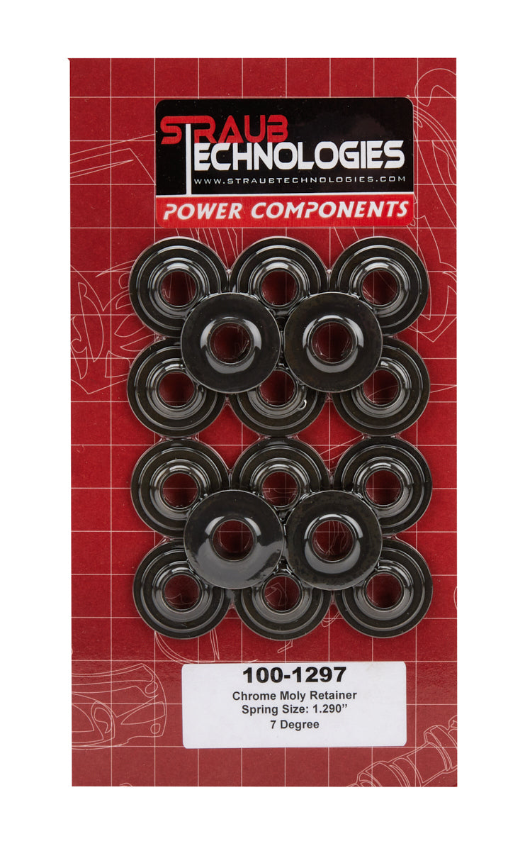 Straub Technologies 100-1297 Valve Spring Retainers 1.290 8mm 7-Deg 16pk Straub Technologies 100-1297