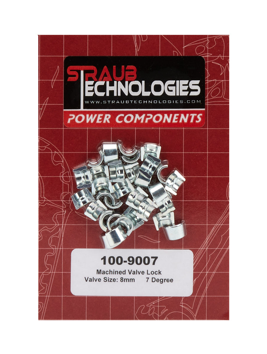 Straub Technologies 100-9007 Valve Locks 7-Deg 8mm Machined Steel 16pk Straub Technologies 100-9007