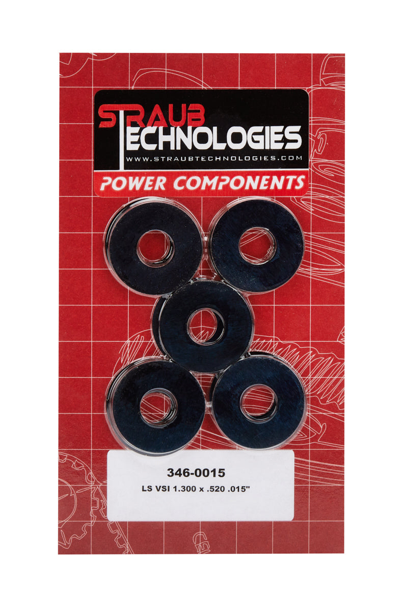 Straub Technologies 346-0015 Valve Spring Shims 50pk .015 GM LS Engines Straub Technologies 346-0015