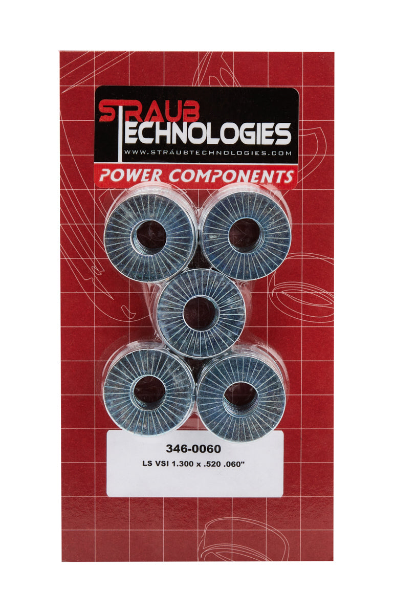 Straub Technologies 346-0060 Valve Spring Shims 50pk .060 GM LS Engines Straub Technologies 346-0060