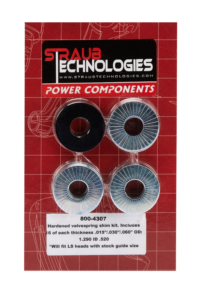 Straub Technologies 800-4307 Valve Spring Shim Kit 16 Each .015/.030/.060 Straub Technologies 800-4307