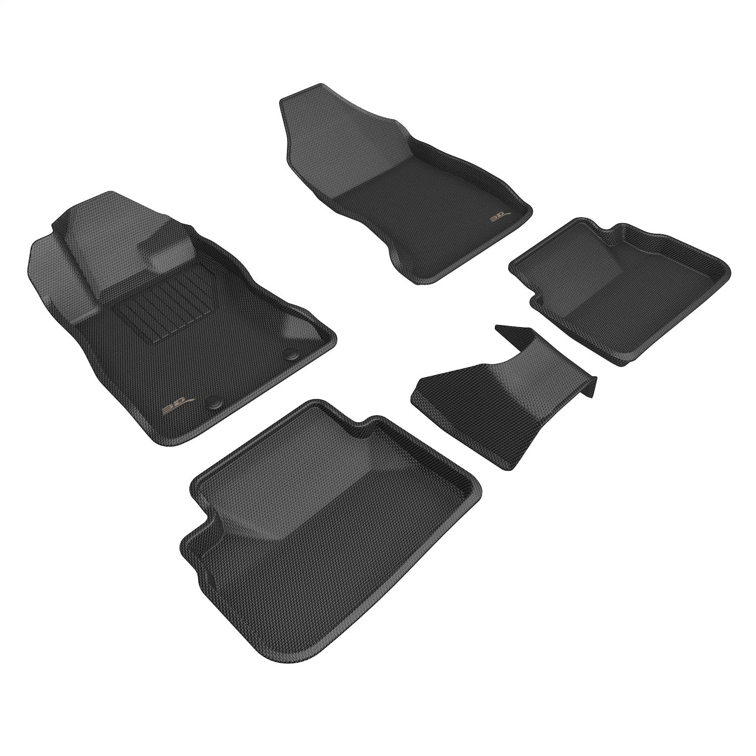 3D MAXpider L1SB03601509 KAGU Floor Mat; Black; 5 pc.; 2 pc. Front Row; 3 pc. 2nd Row; 3D MAXpider L1SB03601509