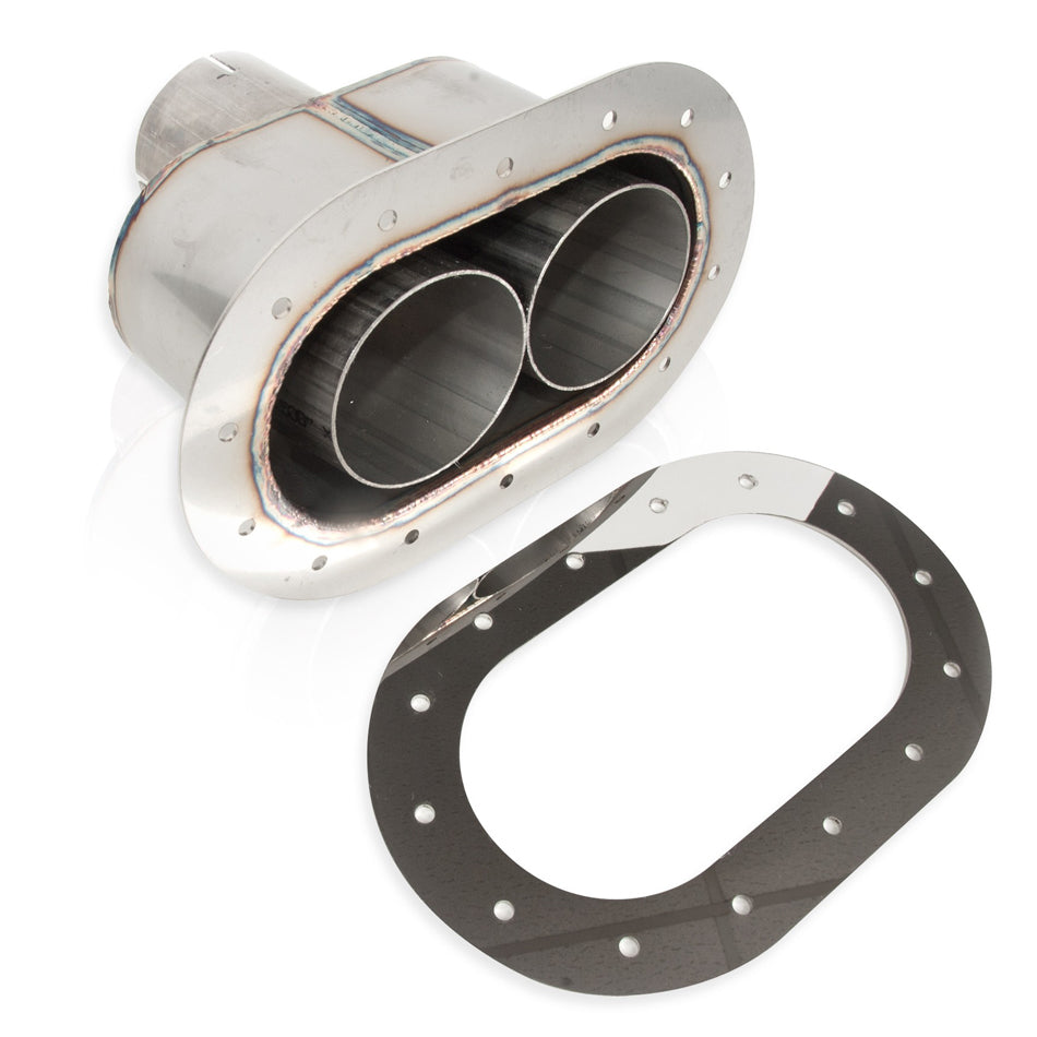 Stainless Works ST2814 Through body Exhaust Tip Oval Style 2.5in Inlet Stainless Works ST2814