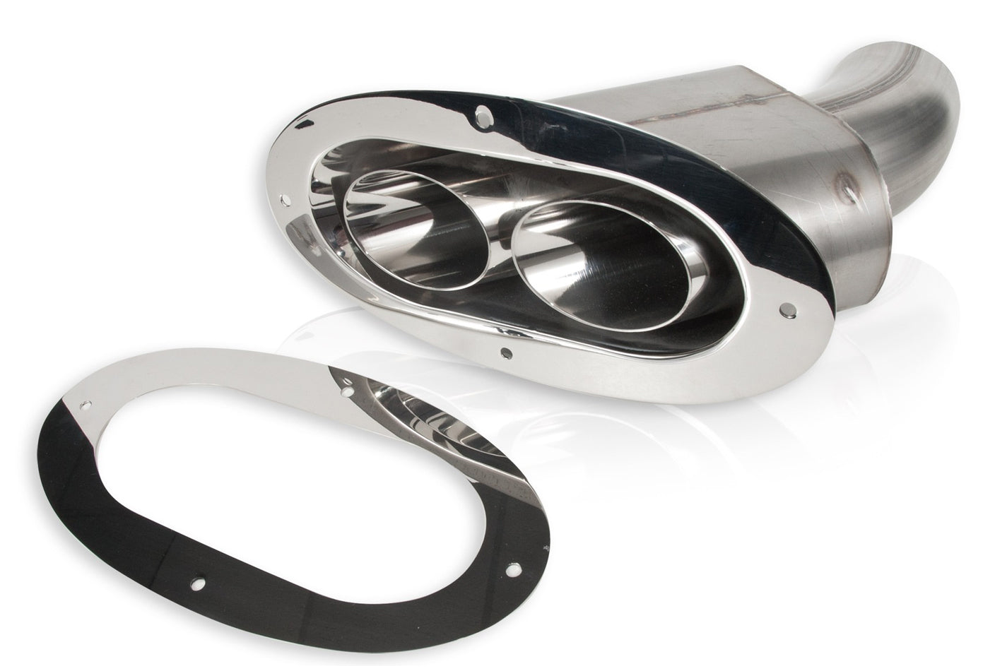 Stainless Works ST2815 Through body Exhaust Tip Angled-Oval 3in Inlet Stainless Works ST2815
