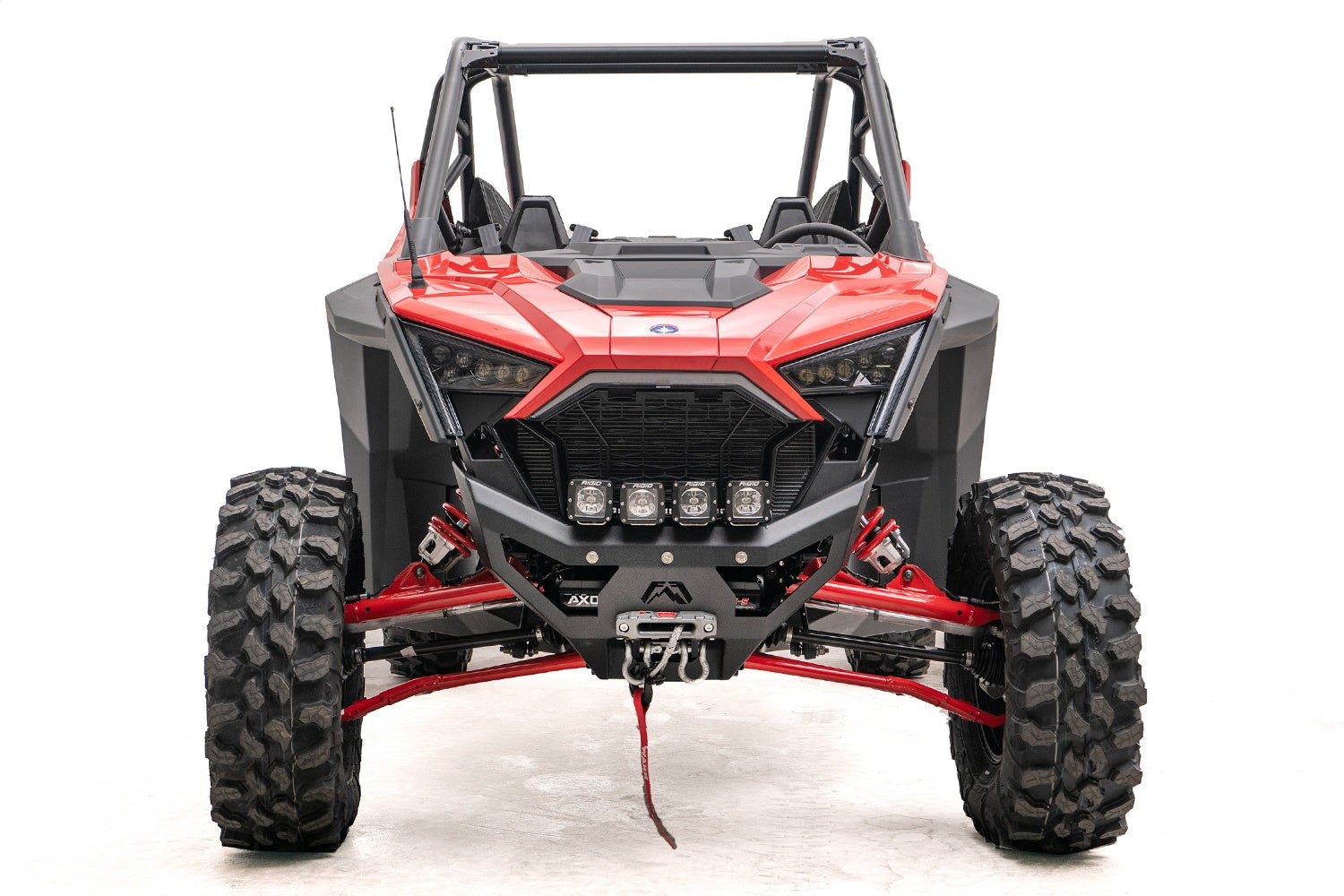 Fab Fours SXFB-1450-B SXS Winch Bumper; Uncoated/Paintable; Fab Fours SXFB-1450-B