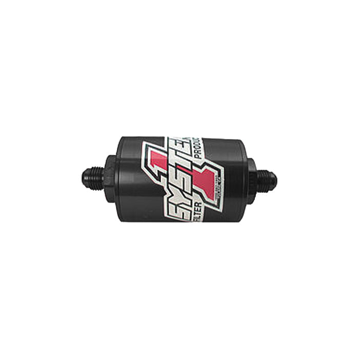 System One 200-201408B Pro Street Inline Fuel Filter - #8 Billet - Blk System One 200-201408B