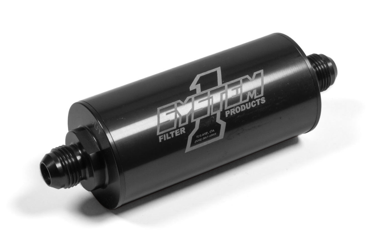 System One 201-203708B Inline Oil Filter w/8an Fittings - Medium Length System One 201-203708B