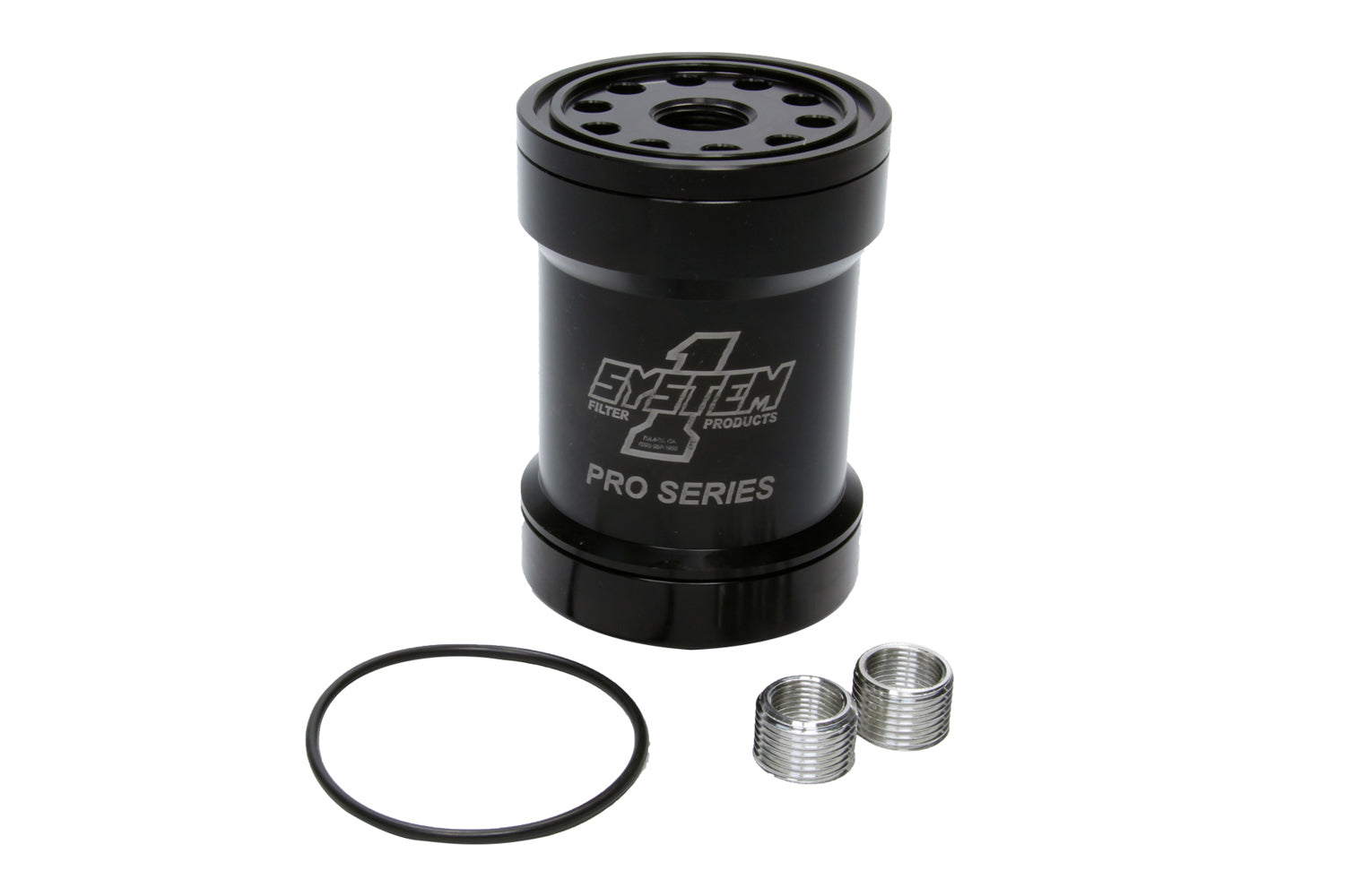 System One 209-561BPS Billet Oil Filter w/Blt Cap 45 Micron - Black System One 209-561BPS