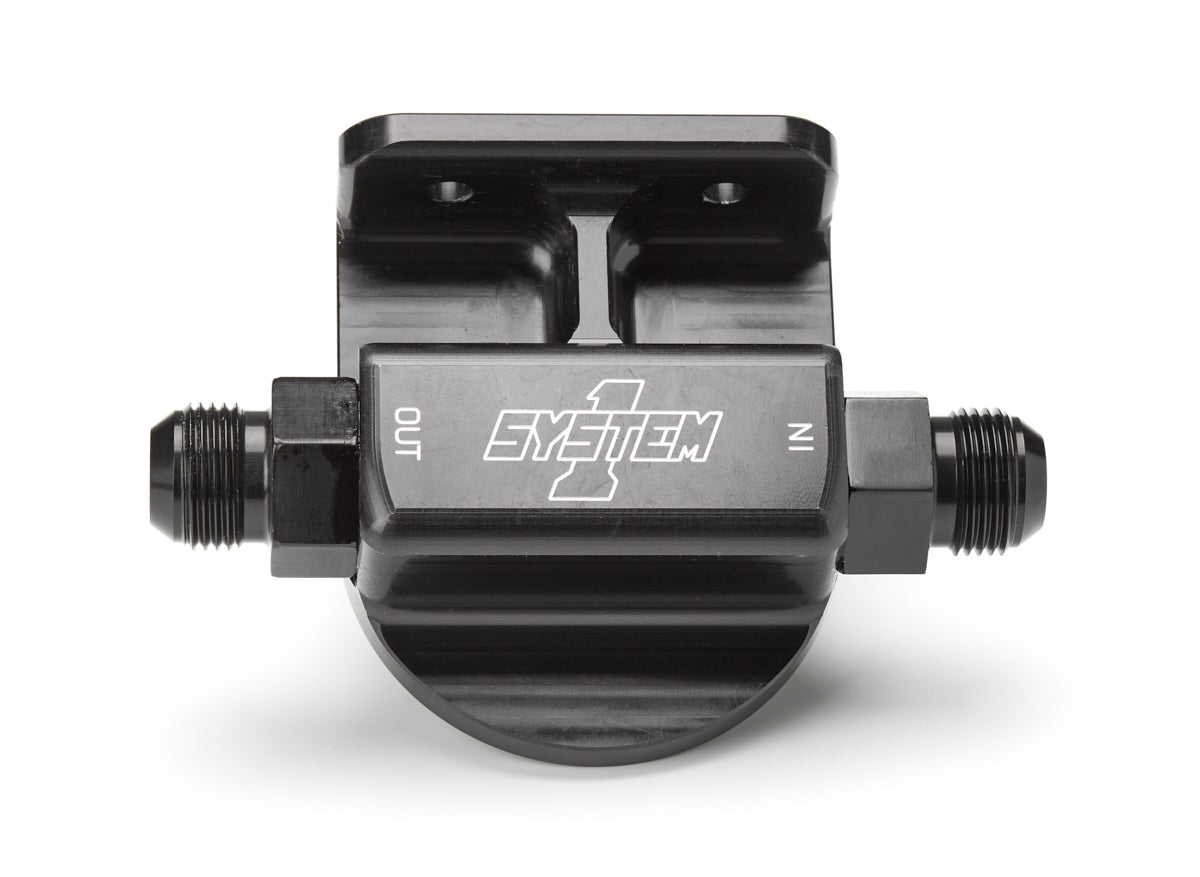 System One 223-90008-12B Billet Remote Oil Filter Mount 12an RH Port System One 223-90008-12B