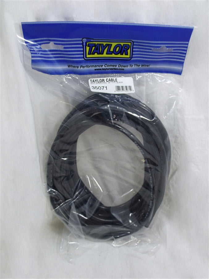 Taylor Cable 35071 8mm Spiro-Pro Plug Wire 30ft Black Taylor Cable 35071