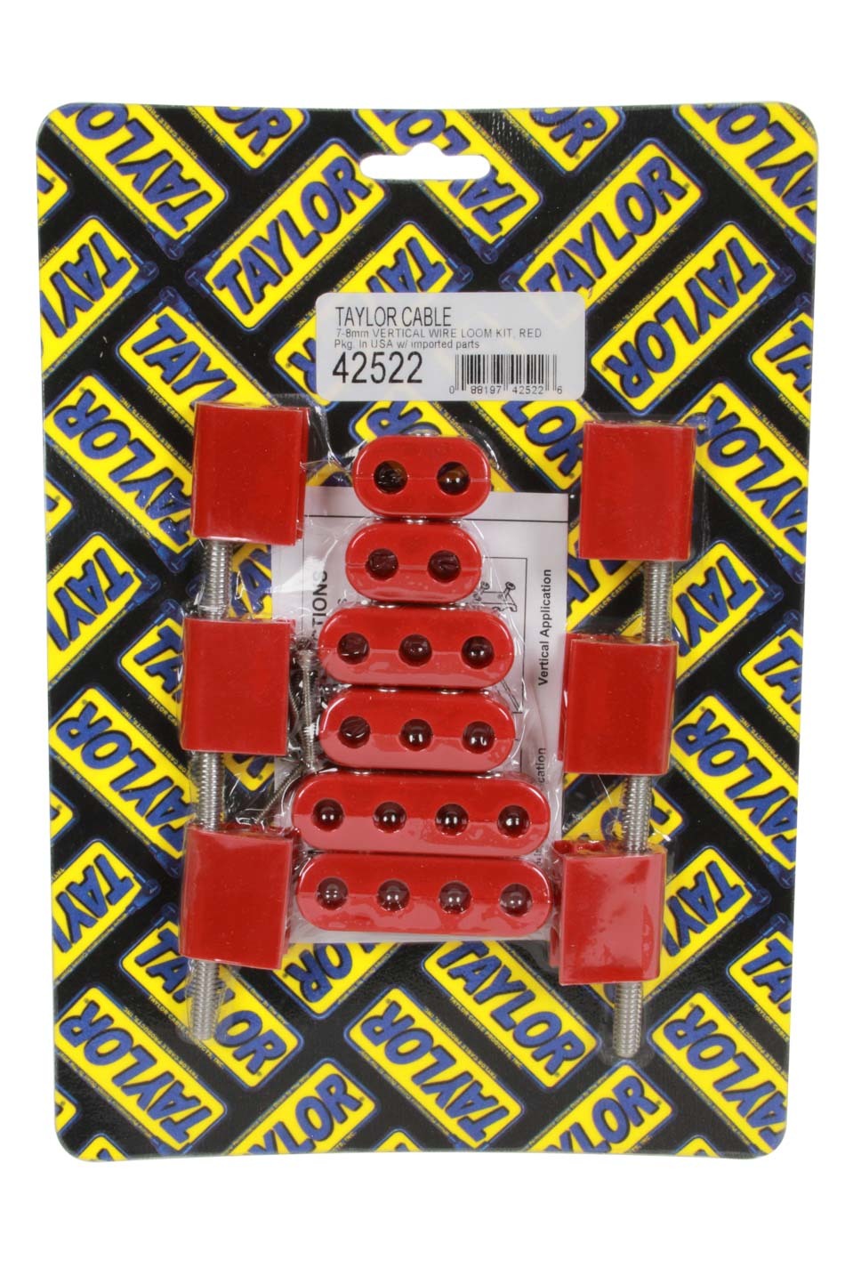 Taylor Cable 42522 Wire Loom Kit Vertical Red Taylor Cable 42522