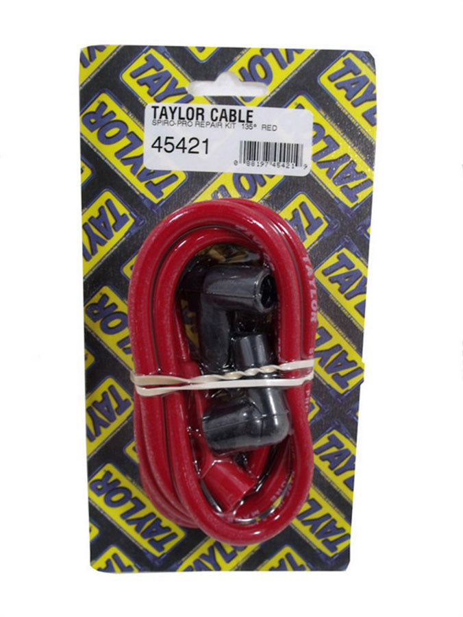 Taylor Cable 45421 Spiro-Pro 8mm Plug Wire Repair Kit 135 deg Red Taylor Cable 45421