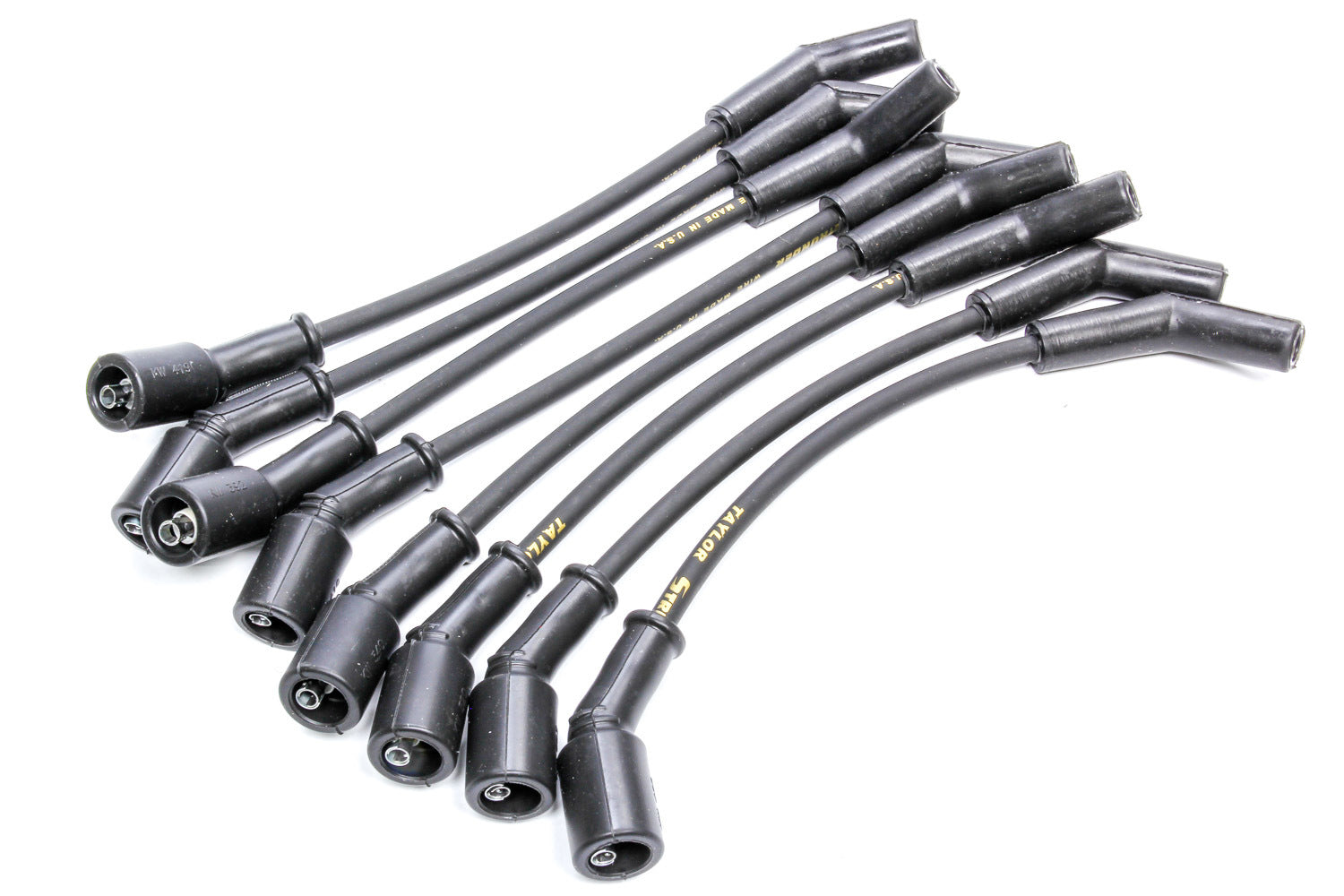 Taylor Cable 51046 8mm Streethunder Plug Wire Set SBC Black Taylor Cable 51046