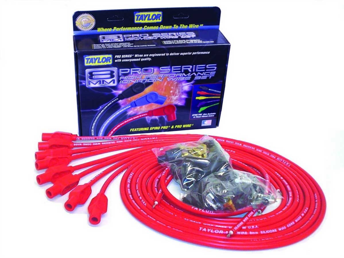 Taylor Cable 70254 8mm Red Pro Wire 180 Dgr Taylor Cable 70254