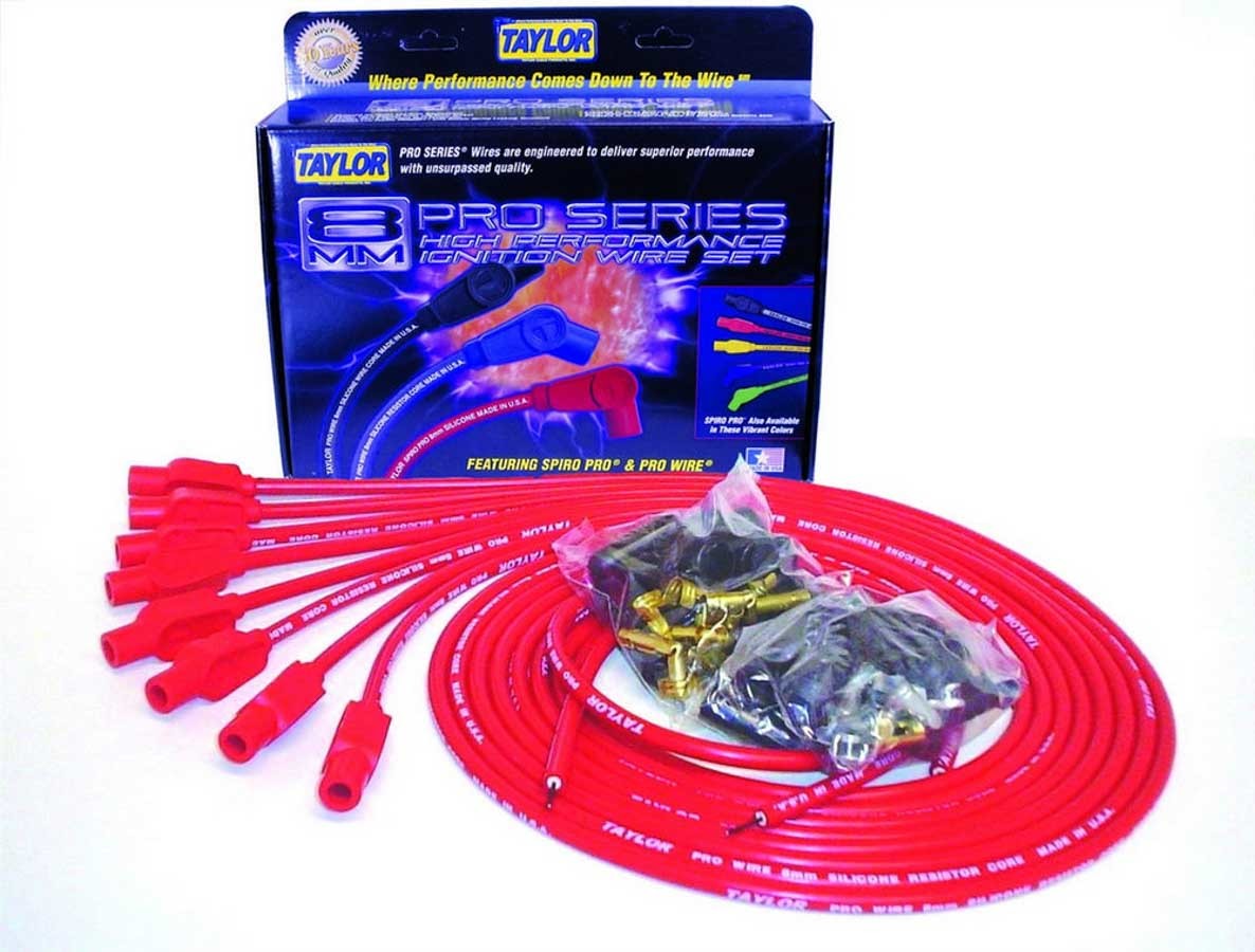 Taylor Cable 70255 8mm Red Pro Wire 180 Dgr Taylor Cable 70255