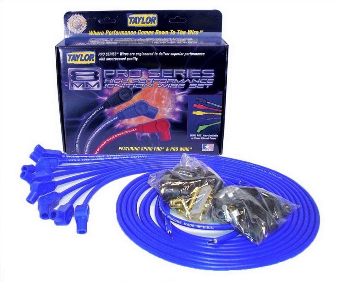 Taylor Cable 73653 8mm Blue Spiro-Pro Wires Taylor Cable 73653