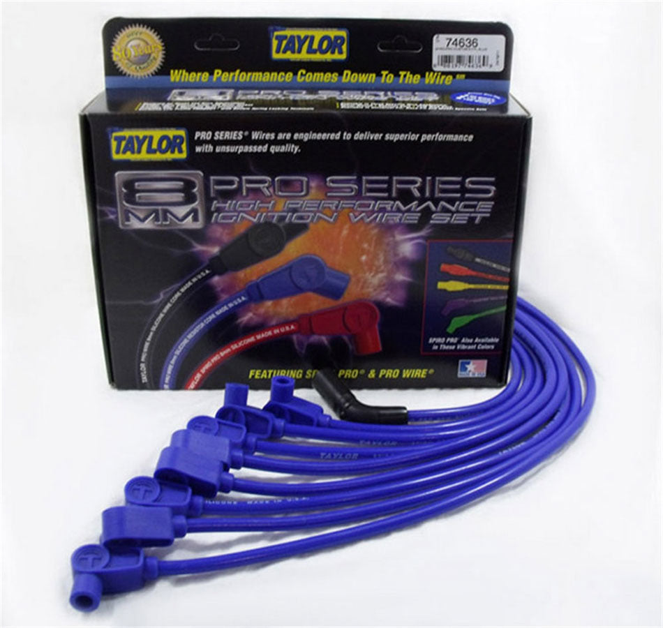 Taylor Cable 74636 Custom Fit 8mm Spiro-Pro Wires Blue Taylor Cable 74636