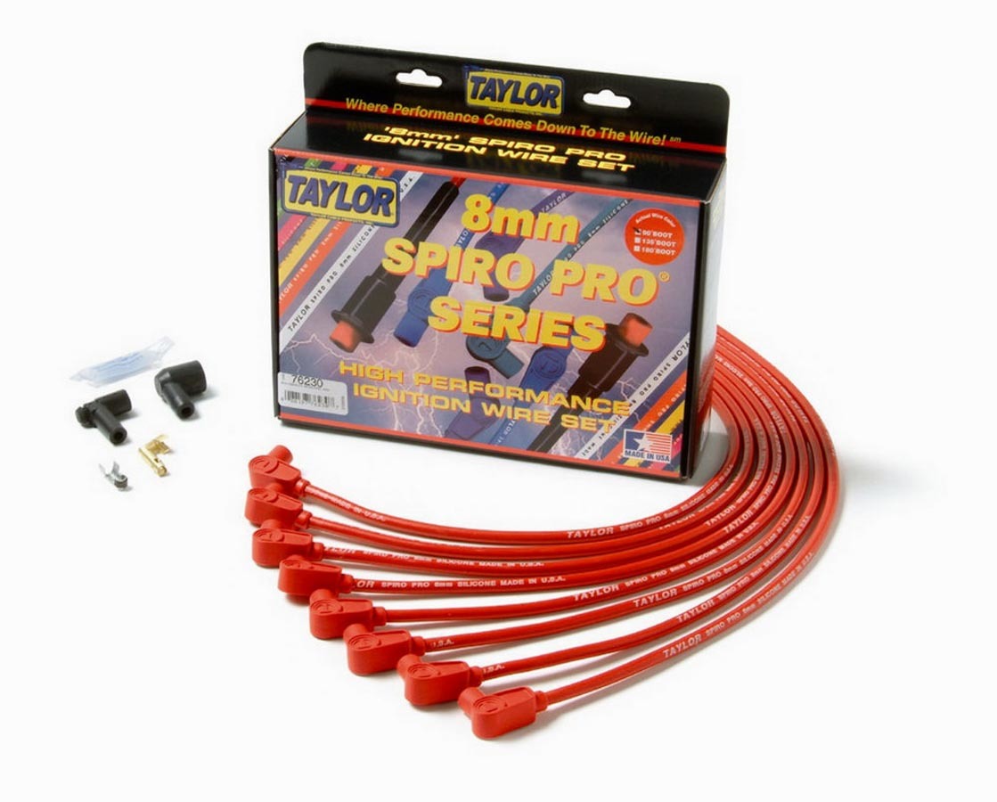 Taylor Cable 76230 SBC 8MM Pro Race Wires- Red Taylor Cable 76230