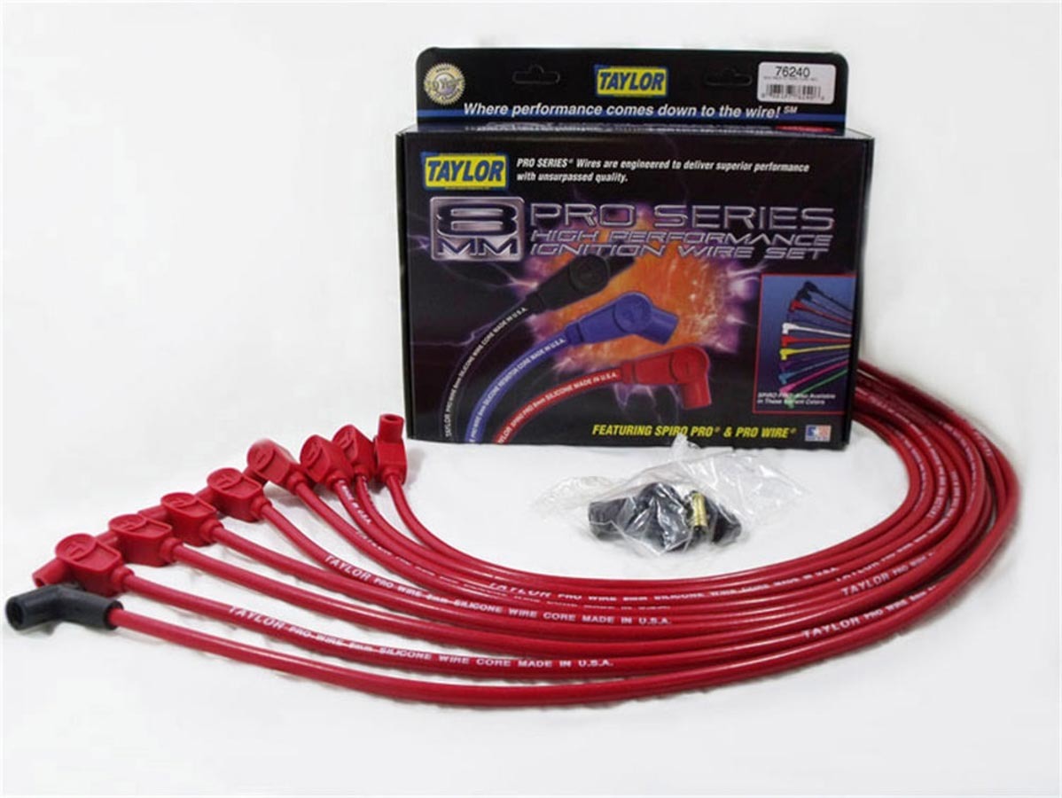 Taylor Cable 76240 SBC 8MM Pro Race Wires- Red Taylor Cable 76240