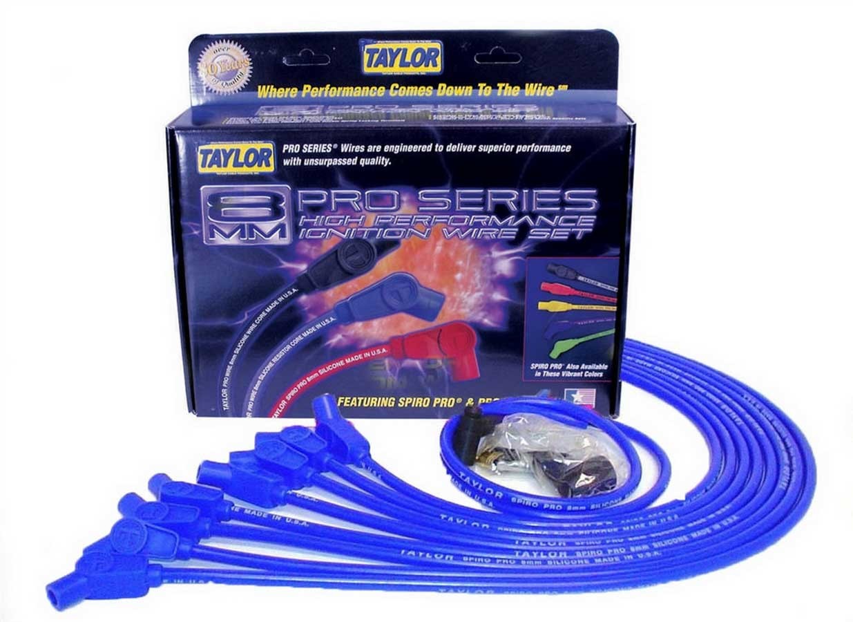 Taylor Cable 76632 BBC 8MM Pro Race Wires- Blue Taylor Cable 76632