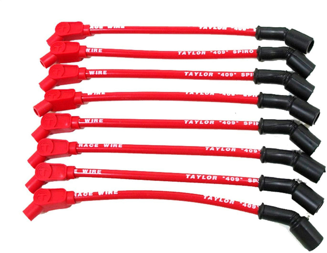 Taylor Cable 79213 409 Spiro-Pro Plug Wire Race Set 135-Deg Red Taylor Cable 79213