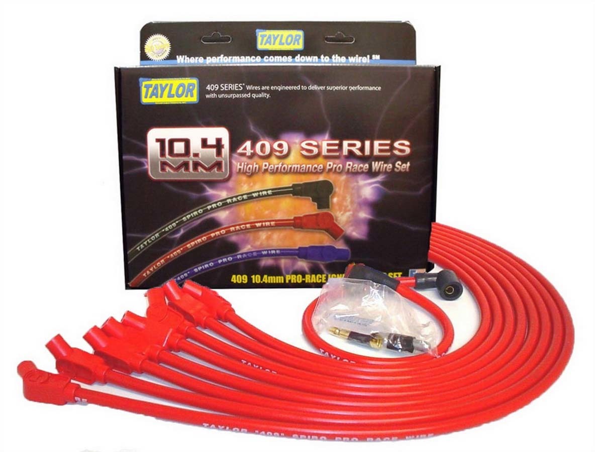 Taylor Cable 79232 409 10.4mm Spiro-Pro Race Plug Wire Set - Red Taylor Cable 79232